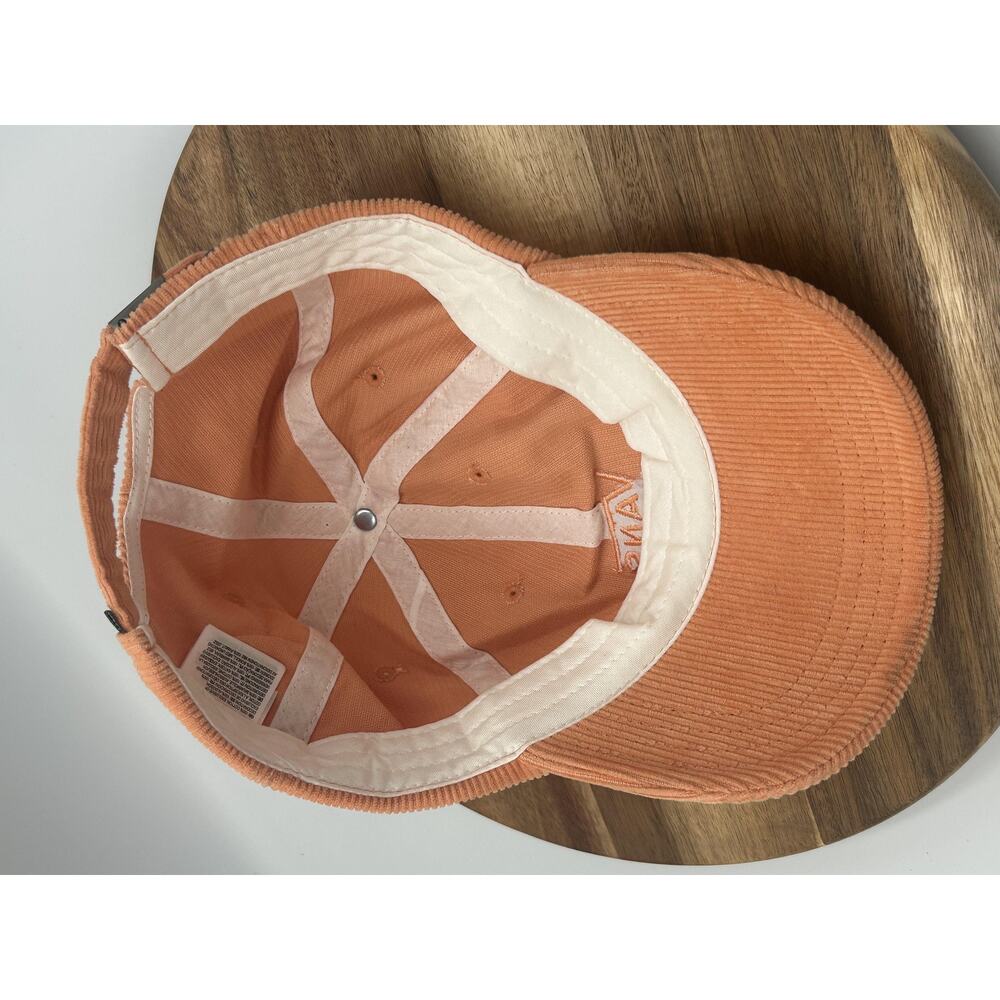 Vans Hat Cap Strap Back Corduroy Peach Orange Embroidered Dad Style Mens Casual - Picture 9 of 11